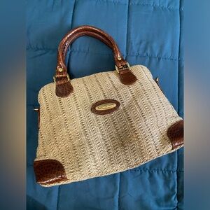 Vintage Bags By Warren Reed Woven Handbag Purse Pearl Cream